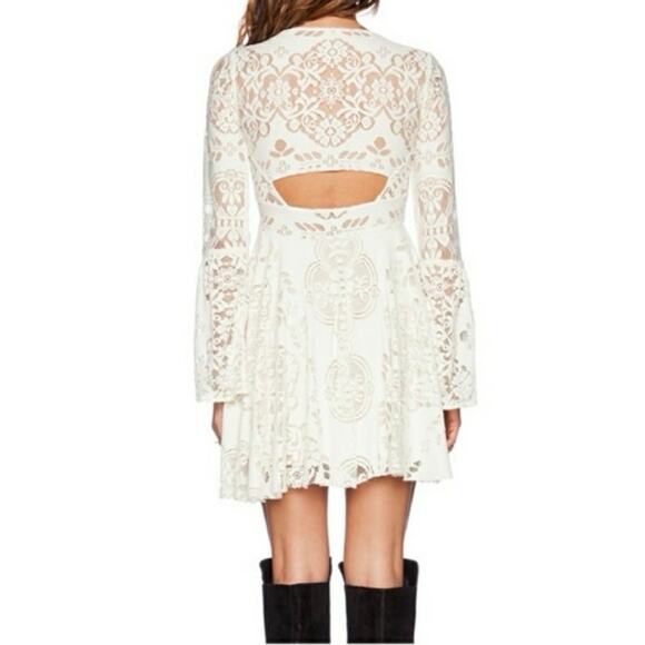 Free People White Lace Midi Dress - Picture 3 of 12